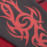 Tribal Batwing Hoodie - Red/Black