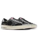 Stardan Suede and Nappa Sneaker - Black/Silver