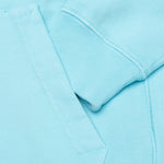 Cotton Hooded Full Zip Sweatshirt - Aqua