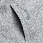 Downfilled Snap Front Vest - Light Grey