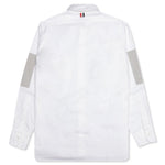 Elbow Patch Straight Fit Button Down L/S Shirt - White