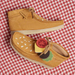 Vandy The Pink x Clarks Embroidery Wallabee Boot - Tan