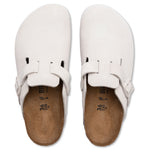 Women's Narrow Boston Suede Embossed - Corduroy Antique White
