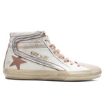 Women's Slide Suede Sneaker - White/Beige/Silver
