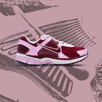 Women's Zoom Vomero 5 - Pink Foam /Team Red/Burgundy Crush