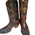 Corral - Women's Fruitcake Cross Pointed Toe Booties