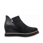 Antelope - Women's Elastic Side Panel Suede Wedge Ankle Booties