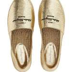 Salvatore Ferragamo - Women's Logo-embroidered Metallic Espadrilles