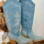 Forever - Women's Denim Dreams Cowboy Boots