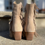 Steve Madden - Women's Suede Wolfer-f Fringe Western Bootie