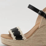 Ccocci - Women's Crochet Lace Espadrilles Platform Wedge
