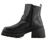 Andrea - Women's Biker Boots With Buckle