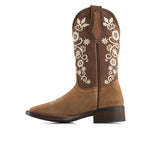 Forastero - Women's Authentic Leather Flowers Embroidery Western Boots