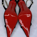 Monique Lhuillier - Women's Suede Slingback Pointed Toe High-heel Pumps
