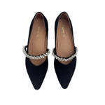 All Black - Women's Royal Mary Jane Flat Shoe