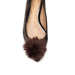 Sam Edelman - Women's Raddie Velvet Flat With Pom