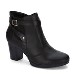 Andrea - Women's Buckle Strap Block Heel Boots