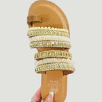 Camel Threads - Women's Boho Chic Fringe Sandals
