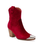 Beast Fashion - Women's Dakota Velvet Western Booties