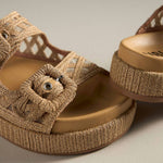 Bibi Lou - Women's Raffia Slides