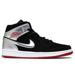 Air Jordan 1 Mid - Black/Gym Red/Metallic Silver