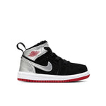 Air Jordan 1 Mid (TD) - Black/Gym Red/Metallic Silver/White