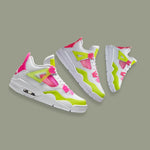 Air Jordan 4 Retro SE (PS) "Lemon Venom" - White/Pink Blast