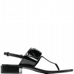 Salvatore Ferragamo - Women's Logo-plaque Detail Thong Sandals