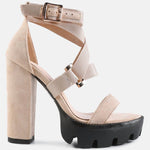London Rag - Women's Fresh Daisy Harness Straps Block Heel Sandals
