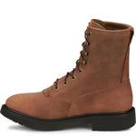 Justin Boots - Men's Livestock Round Steel Toe Lace-up Work Boots