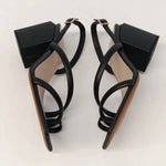 Lafayette 148 - Women's Soft Calfskin Leather Heeled City Slingback Sandals