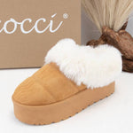 Ccocci - Women's Platform Faux Fur Sandals