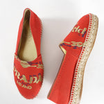 Prada - Women's Canvas Espadrille Flats With Embroidered Logo