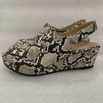 Corkys Footwear - Women's Snake Peep Toe Wedge Sandal