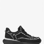 Michael Kors - Women's Ari Frayed Denim Trainer Shoes