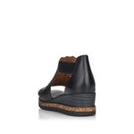 Rieker - Women's Perf Mid Wedge Sandals