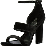 Vince Camuto - Women's Robeka Velvet Block Heel Sandals