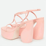 Cult Gaia - Women's Platform Heel T-straps Sandals
