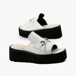 All Black - Women's Link Flatform Sandal