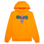 Bulging Embroidered Hoodie - Orange