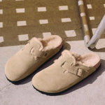 Birkenstock - Women's Boston Suede Shearling Clogs