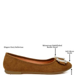 Rag Company - Women's Prajik Rhinestone Buckle Sparkle Ballerinas