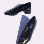 Suzanne Rae - Women's Patent Leather Embellished Feminist Pumps