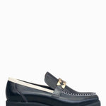 All Black - Women's Clip And Stitch Loafer Shoe