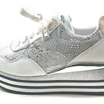 Exe - Women's Lace Up Low Wedge Platform Fashion Sneaker