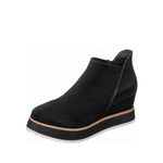 Antelope - Women's Elastic Side Panel Suede Wedge Ankle Booties