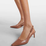 Gianvito Rossi - Women's Lindsay 55 Patent Leather Slingback Pumps