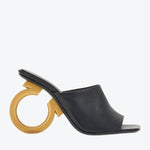Salvatore Ferragamo - Women's Elina Gancini Heel Leather Mules