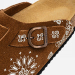 Bravest Studios - Women's Paisley Mules Slip-on Casual Leather Clogs