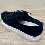 All Black - Women's Gathered Sneak Shoes
